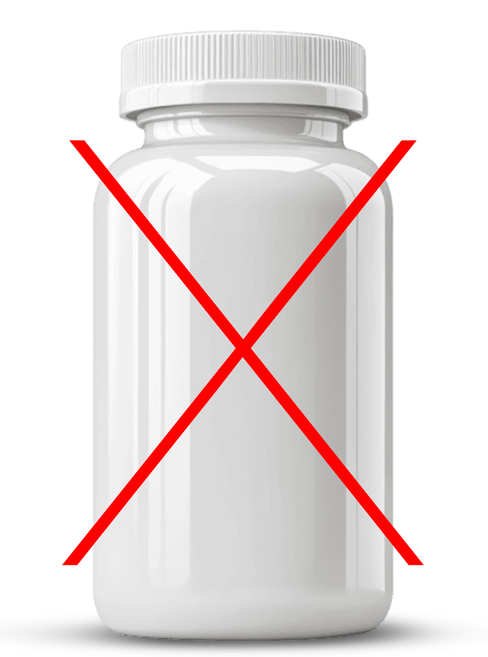 Typical supplement bottle