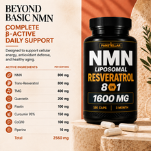 NMN + Resveratrol - 1600mg - 8 in 1
